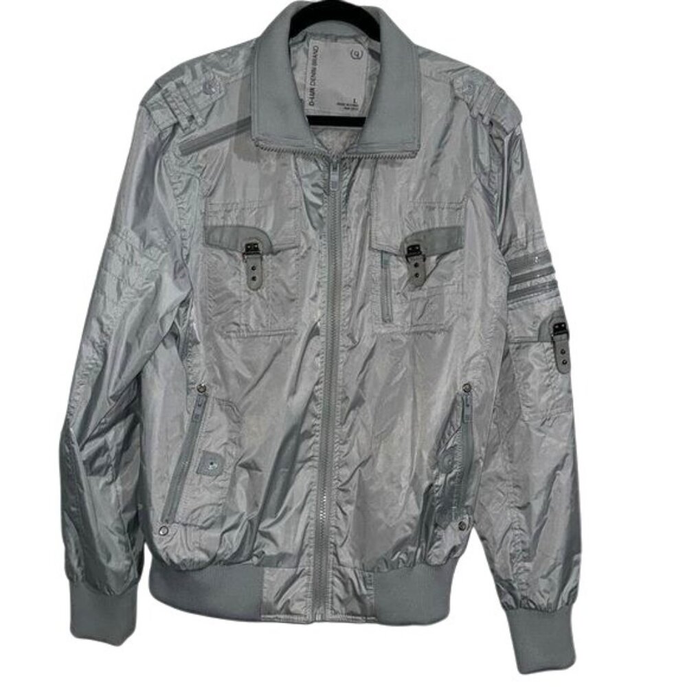 D-LUX Denim Brand Men's Outerwear Grey Jacket Size L